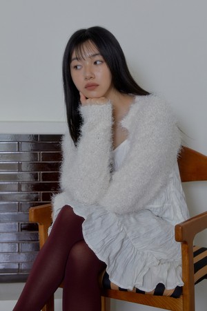 [24FW] POM POM KNIT BOLERO (CREAM)