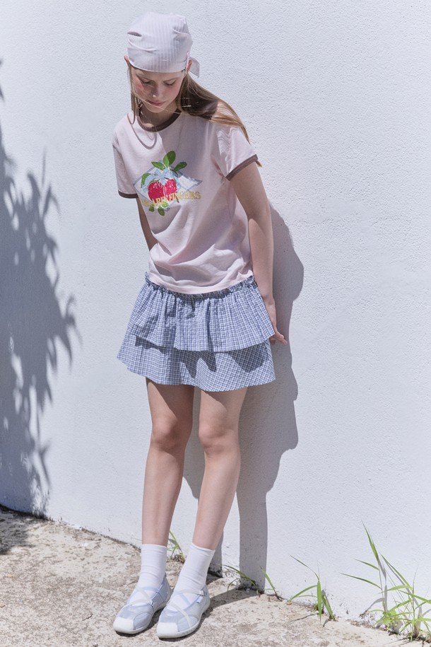 MARGARIN FINGERS ♥ CHECK CANCAN SKIRT MARGARIN FINGERS] CHECK CANCAN SKIRT (NAVY)