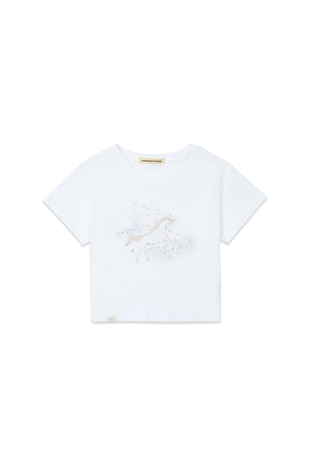 MARGARIN FINGERS - 반소매 티셔츠 - [25SP] UNICORN T-SHIRT (WHITE)