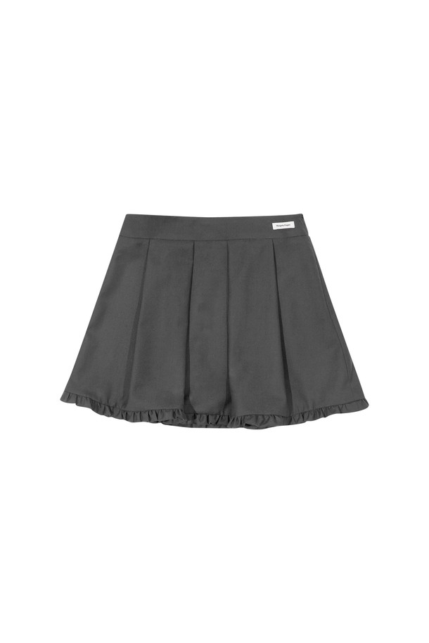 MARGARIN FINGERS - 미니스커트 - [25SP] PLUMP FRILL SKIRT (GREY)