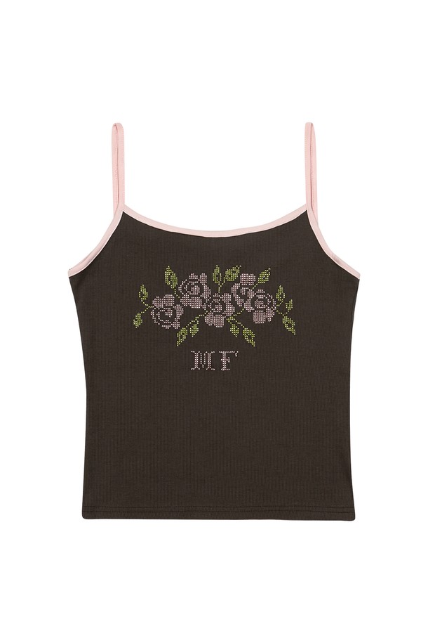 [25SUMMER] ROSE EMBROIDERY TANK TOP (BROWN)은 부드러운 면과 스판덱스 혼방 소재의 여성용 크롭 탱크탑입니다. 브라운 컬러 바탕에 페미닌한 무드의 플라워 자수 패턴이 돋보이며, 립 소재와 핑크 배색 디테일이 포인트입니다. 스퀘어넥과 민소매 디자인, 레귤러핏으로 시원하고 편안한 여름 스타일을 연출해 보세요.
