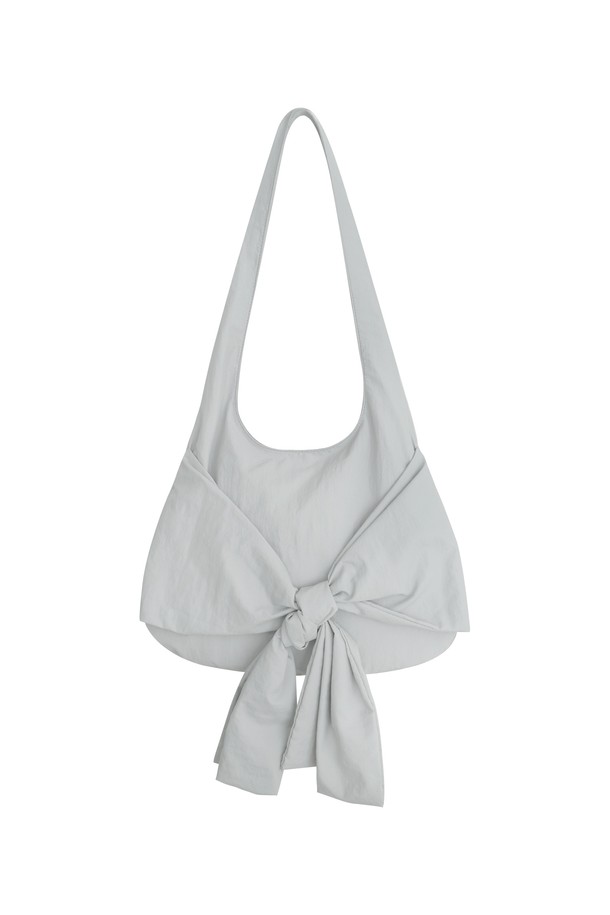 25SUMMER] RIBBON STRAP HOBO BAG (LIGHT GREY)_MARGARIN