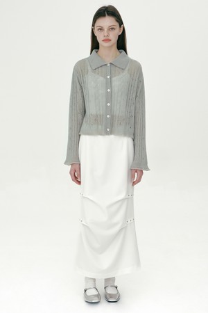 [25SP] RIVET LONG SKIRT (WHITE)