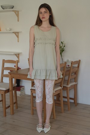[25MID CAPSULE] MIXED FRILL MINI ONE PIECE (MINT)