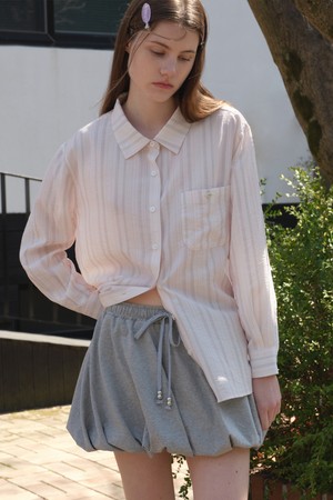 [25MID CAPSULE] OBLIQUE BALLOON SKIRT (MELANGE)