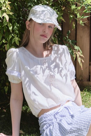 [25SUMMER] LACE SCOTCH BLOUSE (WHITE)
