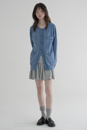 [25FW] POCKET LOOSE CARDIGAN (BLUE)