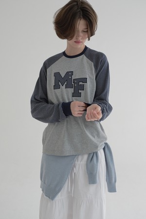 [25FW] LOGO PATCHWORK T-SHIRT (GREY)