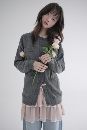 [25FW] LACE CHIFFON CANCAN SKIRT (PINK)