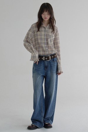 [25FW] RIVET WIDE DENIM PANTS (BLUE)