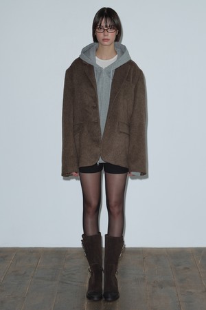 [25WINTER] CLASSIC SINGLE WOOL JACKET (BROWN)