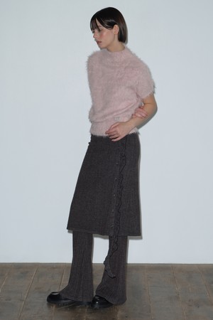 [25WINTER] FRILL LAYERED SKIRT PANTS (CHARCOAL)