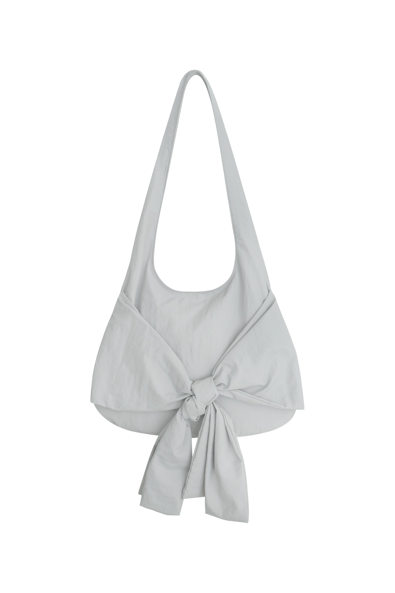 MARGARIN FINGERS ♥ RIBBON STRAP HOBO BAG /追跡付 25SUMMER] RIBBON STRAP HOBO BAG (LIGHT GREY)_MARGARIN