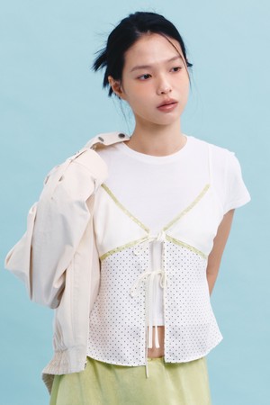 [26SPRING] DOT LACE BUSTIER (CREAM)