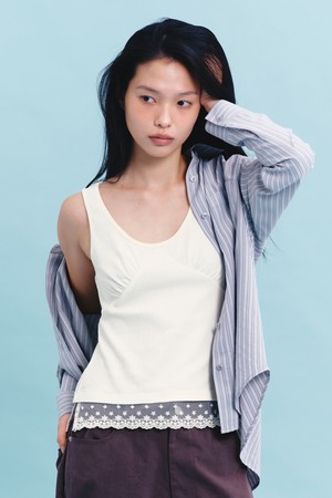 [26SPRING] STRIPE OVERSIZED SHIRT (GREY)