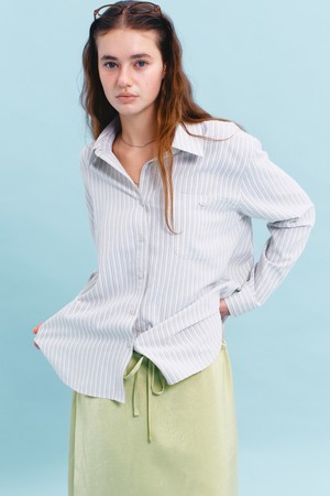 [26SPRING] STRIPE OVERSIZED SHIRT (IVORY)