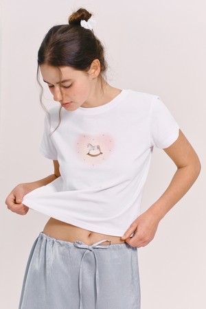 [26SPRING] PONY HOTFIX T-SHIRT (WHITE)