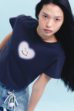 [26SPRING] PONY HOTFIX T-SHIRT (CHARCOAL)