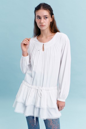 [26SPRING] LACE CANCAN ONE-PIECE (WHITE)