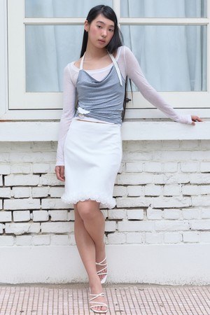 [26SUMMER] DOUBLE LAYER LACE SKIRT (WHITE)