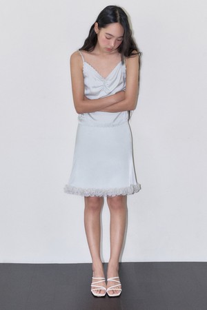 [26SUMMER] DOUBLE LAYER LACE SKIRT (MINT)
