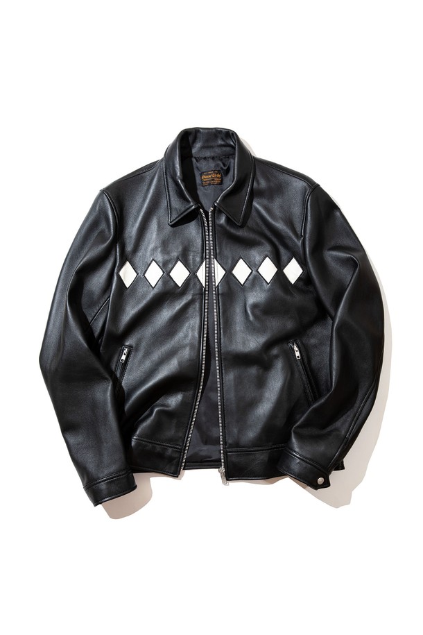 DREAMWORLD - 가죽 - [LAMBSKIN] Diamond Single Rider Jacket_020