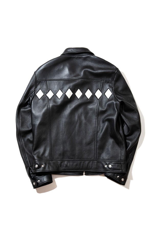 DREAMWORLD - 가죽 - [LAMBSKIN] Diamond Single Rider Jacket_020