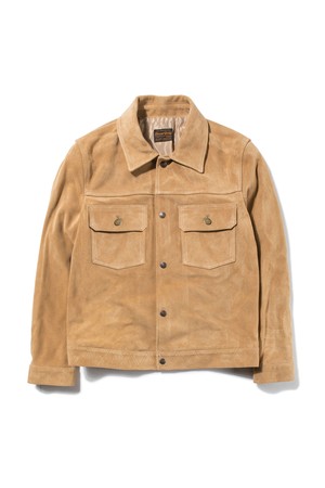 [COWHIDE] SUEDE TRUCKER JACKET