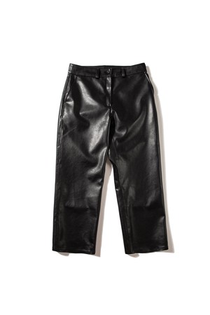 [ECO LEATHER] REGULAR PANTS (BLACK)