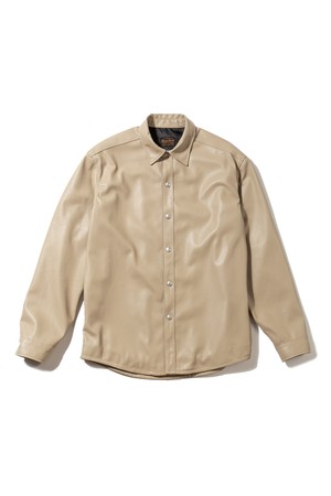 [ECO LEATHER] L-Shirts Beige_01