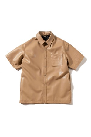 [ECO LEATHER] S-Shirts Beige_02