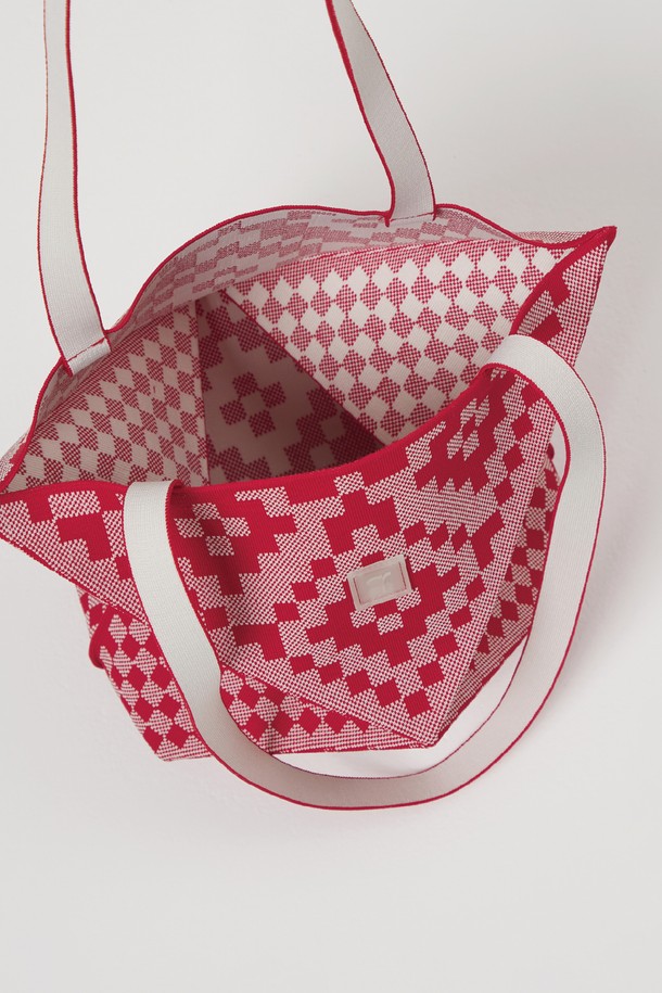 softromaine - 토트백 - Square Origami Knit Tote