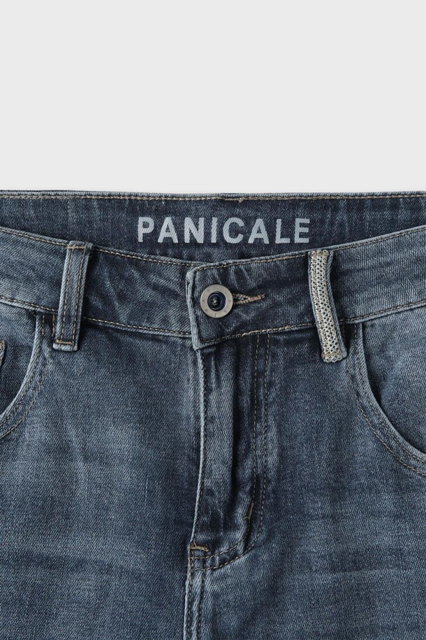 PANICALE - 데님 - [리퍼브] 자수 포인트 스크레치 데님 팬츠