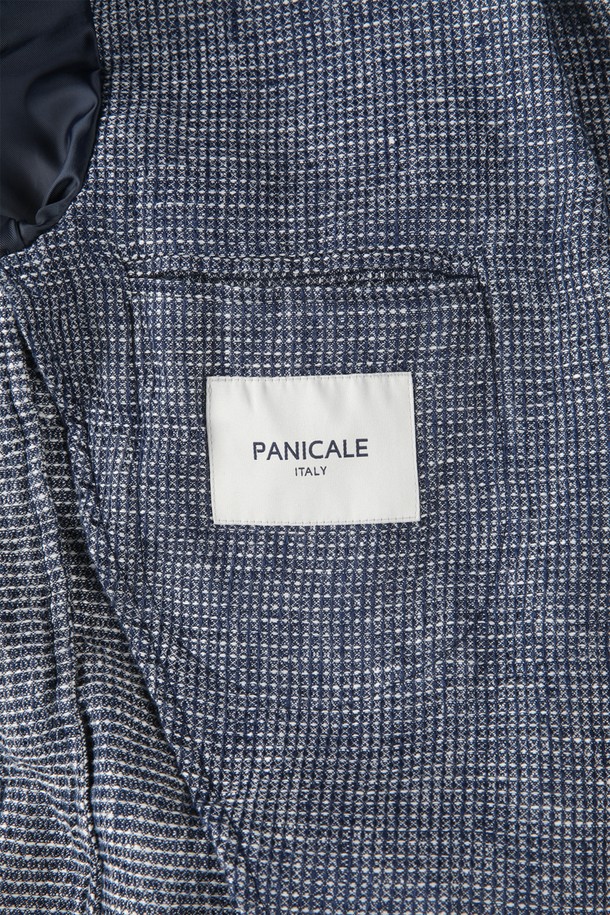 PANICALE - 수트/블레이저자켓 - 체크 리넨 자켓 D-GCJK19