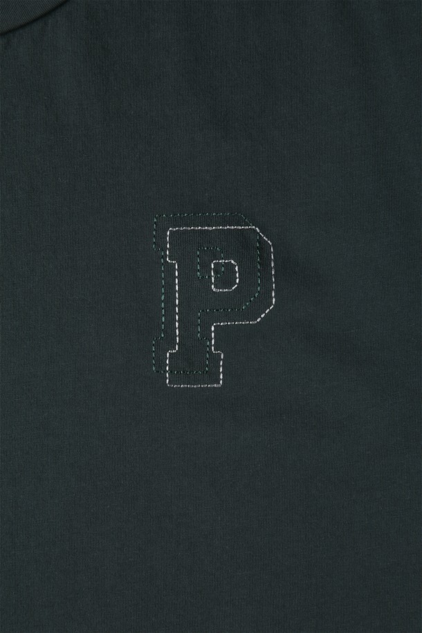 PANICALE - 반팔티셔츠 - 스티치 로고 반팔 티셔츠 F-QTEE01