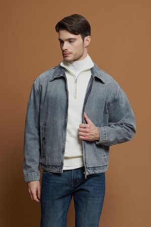 레귤러핏 워시드 데님 자켓 M-QCJP05