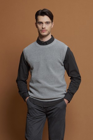 면혼방 와플 니트 베스트 M-QNIT60