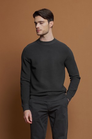 골지 크루넥 니트 M-QNIT59