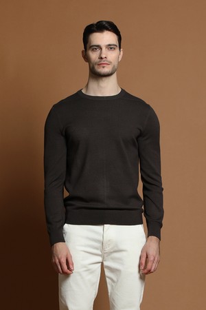 비스코스 블렌드 라운드 니트 M-QNIT58