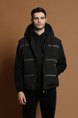 후드 다운 베스트 M-QCJP59