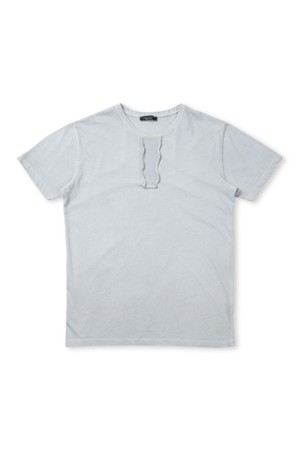 코튼 패치&절개 디테일 티셔츠 F-ETEE15