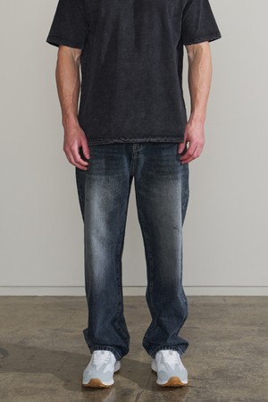 스트레이트핏 백밴딩 데님 진 M-RJEAN03