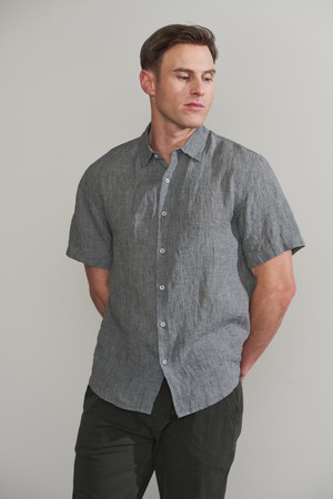 마이크로 패턴 리넨 셔츠 D-RCSH06