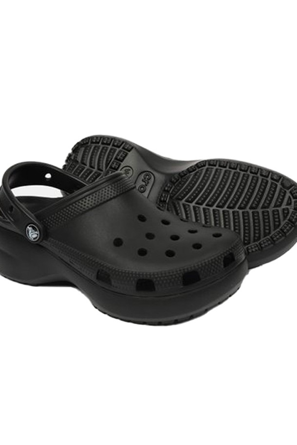 CROCS - 샌들 - 크록스 우먼즈 클래식 플랫폼 클로그 블랙 206750-001