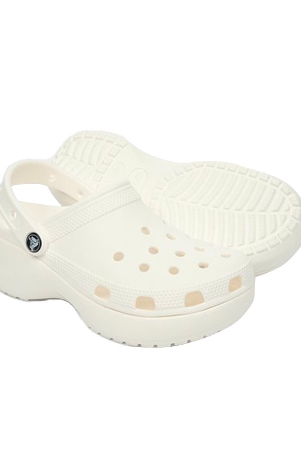 CROCS - 샌들 - 크록스 우먼즈 클래식 플랫폼 클로그 화이트 206750-100