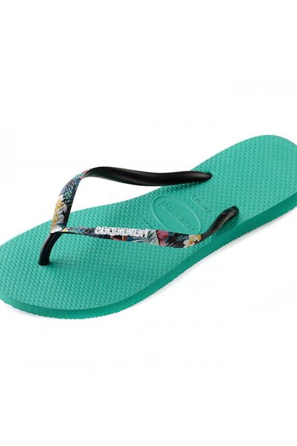 HAVAIANAS - 샌들/슬리퍼 - 하바이아나스 슬림 스트랩 그린 4141305-1407