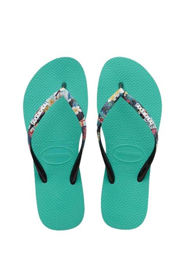 HAVAIANAS - 샌들/슬리퍼 - 하바이아나스 슬림 스트랩 그린 4141305-1407