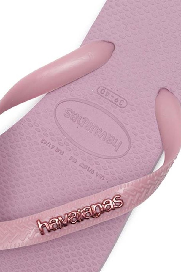 HAVAIANAS - 샌들/슬리퍼 - 하바이아나스 로고 메탈릭 핑크 4127244-7599