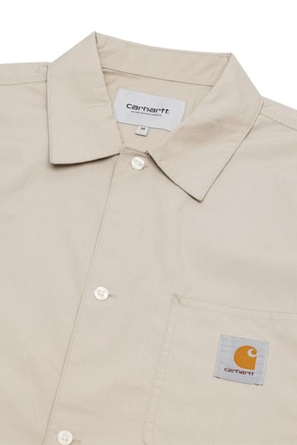 Carhartt - 반팔셔츠 - 칼하트 CREEK 반팔 셔츠 베이지 I028804-G1