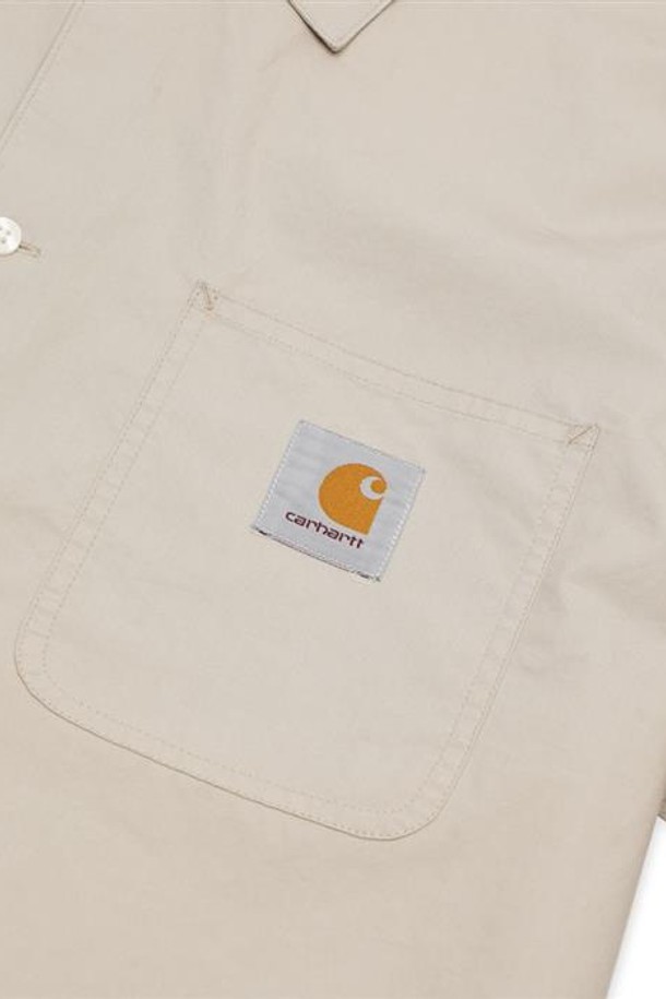 Carhartt - 반팔셔츠 - 칼하트 CREEK 반팔 셔츠 베이지 I028804-G1